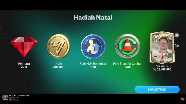 Klaim Sekarang Kode Redeem FC Mobile Natal Hadiah Pemain 106 115 Poin Latihan